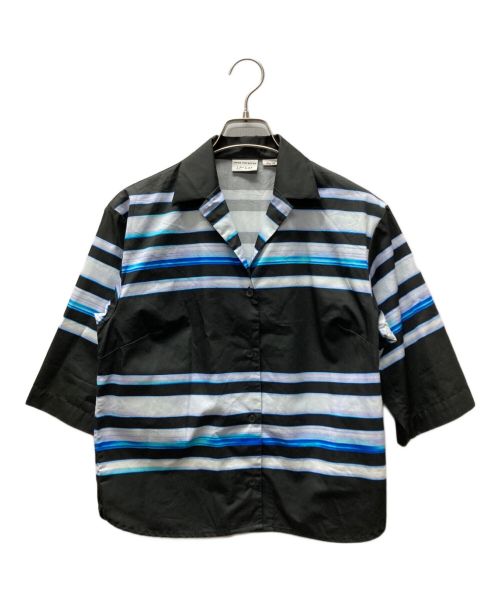 DRIES VAN NOTEN（ドリスヴァンノッテン）DRIES VAN NOTEN (ドリスヴァンノッテン) striped shirt ブラック サイズ:36の古着・服飾アイテム