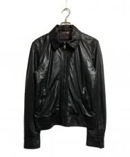 DOLCE & GABBANA (ドルチェ＆ガッバーナ) レザーブルゾン ブラック サイズ:46