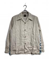 GLAD HAND (グラッドハンド) Tropical L/S Back Panel Shirts/トロピカル・ロングスリーブ・バックパネル・シャツ ベージュ サイズ:L