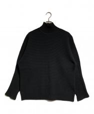 HOMME PLISSE ISSEY MIYAKE (オム プリッセ イッセイ ミヤケ) RUSTIC KNIT/ラスティックニット ブラック サイズ:ー