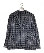 THE GIGI (ザ・ジジ) ハウンドトゥースウールジャケット/Houndstooth wool jacket/ANGIE グレー サイズ:50