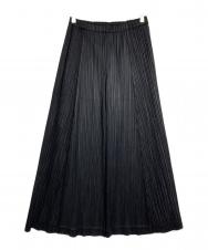 PLEATS PLEASE (プリーツプリーズ) プリーツワイドクロップドパンツ ブラック サイズ:3