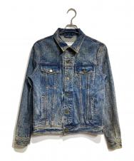 AMI Alexandre Mattiussi (アミアレクサンドルマテュッシ) ウォッシュ加工デニムジャケット/Washed denim jacket  インディゴ サイズ:Ｓ