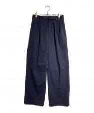AURALEE (オーラリー) ブラッシュドスーパーファインウールフランネルスラックス/BRUSHED SUPER FINE WOOL FLANNEL SLACKS ネイビー