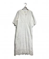 ne quittez pas (ヌキテパ) COTTON VOILE DOT HEMLA DRESS/コットンボイル ドット柄 ヘムラ ドレス（ワンピース） ホワイト サイズ:Free