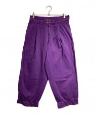 KOLOR (カラー) 製品染めチノクロスワイドパンツ/Chino wide-leg pants パープル サイズ:1