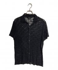 tricot COMME des GARCONS (トリココムデギャルソン) クロシェレースシャツ ブラック サイズ:FREE