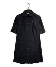Vivienne Westwood RED LABEL (ヴィヴィアンウエストウッドレッドレーベル) オーブ刺繍ドットシャツワンピース ブラック サイズ:1