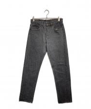 LEVI'S (リーバイス) 90’S 先染めサルファブラックデニムパンツ ブラック サイズ:33X34