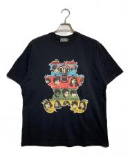 Hysteric Glamour (ヒステリックグラマー) ROLLING STONES (ローリングストーンズ) FIRE RS BEAR Tシャツ/ファイアーローリングストーンズベア Tee ブラック サイズ:XL