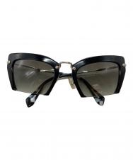 MIU MIU (ミュウミュウ) ハーフリムレサングラス/Half-rim sunglasses ブラック サイズ:54◇24