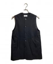 LOEFF (ロエフ) ギャバジン ベスト/Gabardine vest ブラック サイズ:1