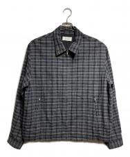 Ernie Palo (アーニーパロ) WashableWoolcheckBlouson/ウォッシャブルウールチェックブルゾン グレー サイズ:48