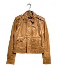 POLO RALPH LAUREN (ポロ・ラルフローレン) ラムスキンレザージャケット/Lambskin leather jacket ベージュ サイズ:XS