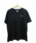the nerdys（ザナーディーズ）の古着「刺繍Tシャツ」｜ブラック