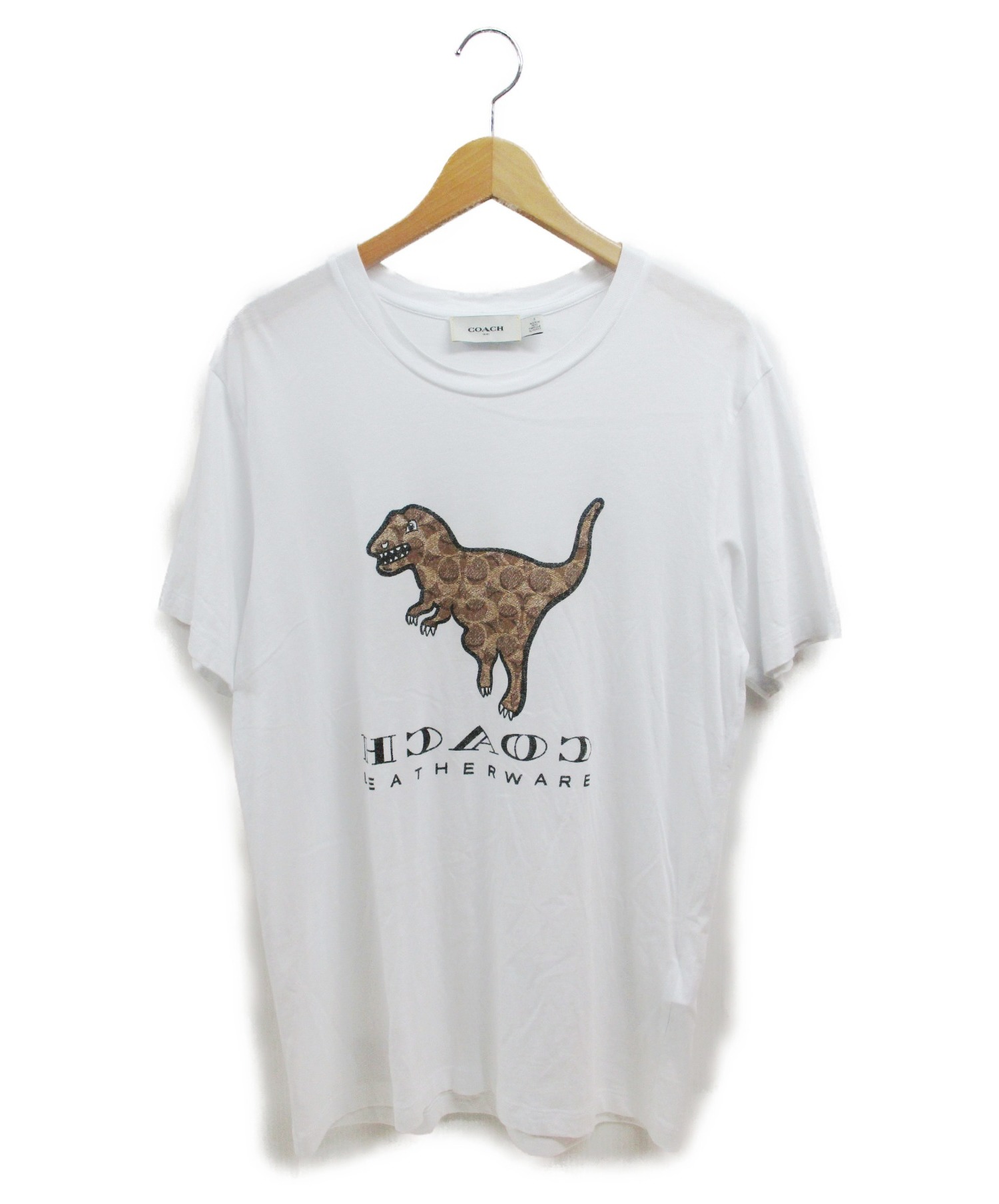 中古 古着通販 Coach コーチ 恐竜tシャツ ホワイト サイズ S ブランド 古着通販 トレファク公式 Trefac Fashion