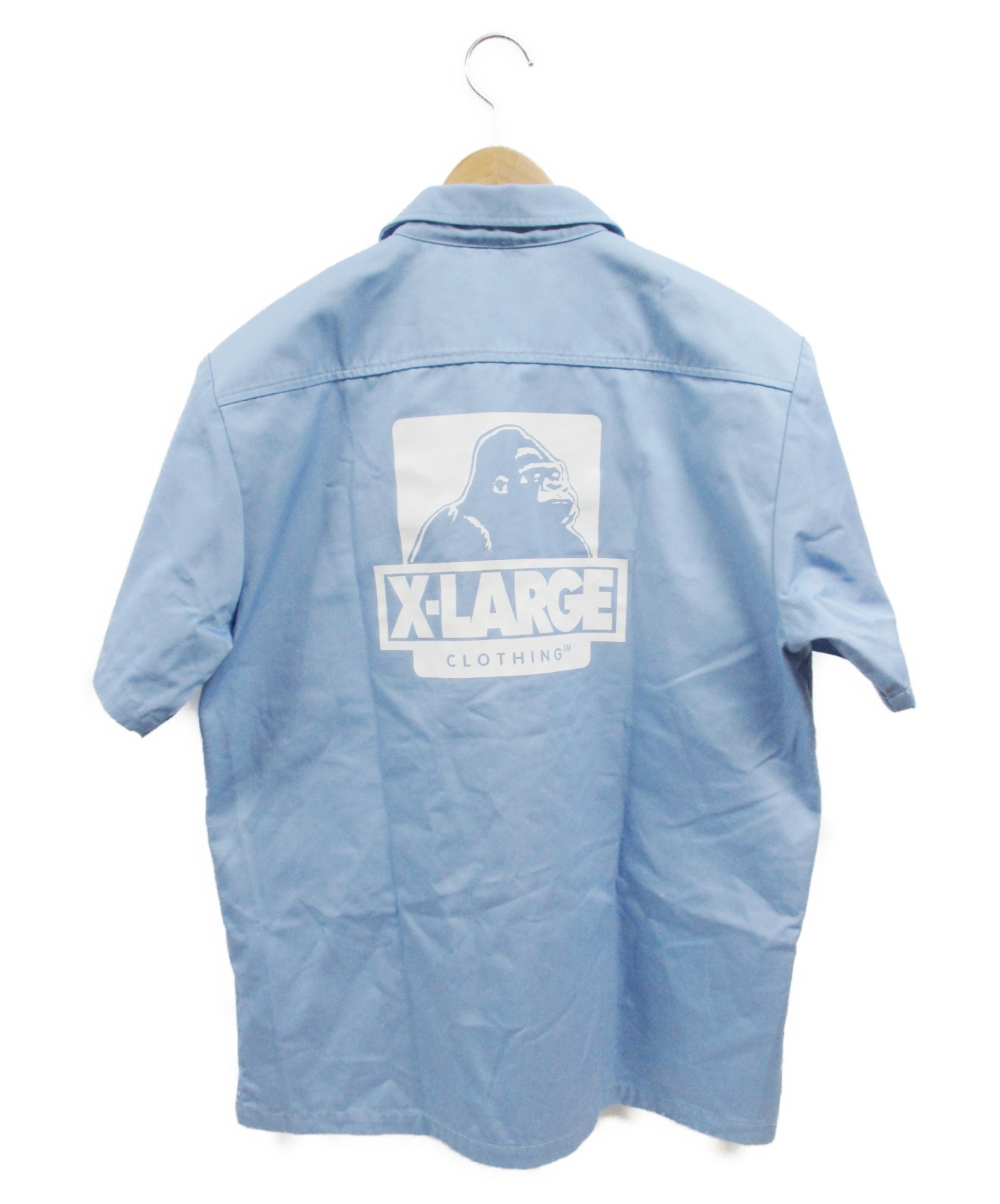 X-LARGE (エクストララージ) ワークシャツ ブルー サイズ:L
