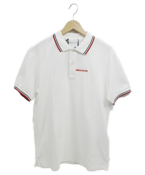 PRADA（プラダ）PRADA (プラダ) ポロシャツ ホワイト サイズ:L 未使用品の古着・服飾アイテム