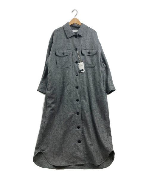 かぐれ（カグレ）かぐれ (カグレ) ウールCPOシャツワンピース グレー サイズ:Fの古着・服飾アイテム