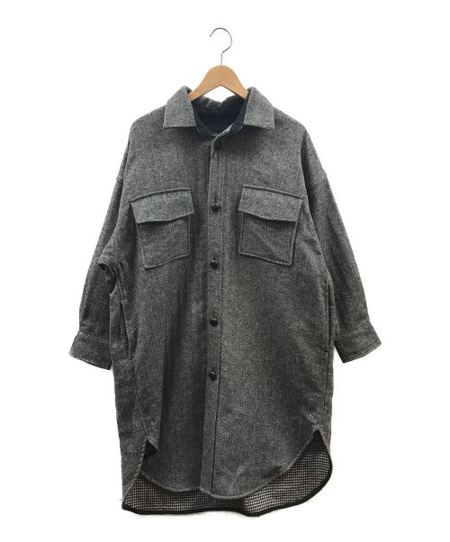 allumer（アリュメール）allumer (アリュメール) ビックシャツコート グレー サイズ:１の古着・服飾アイテム