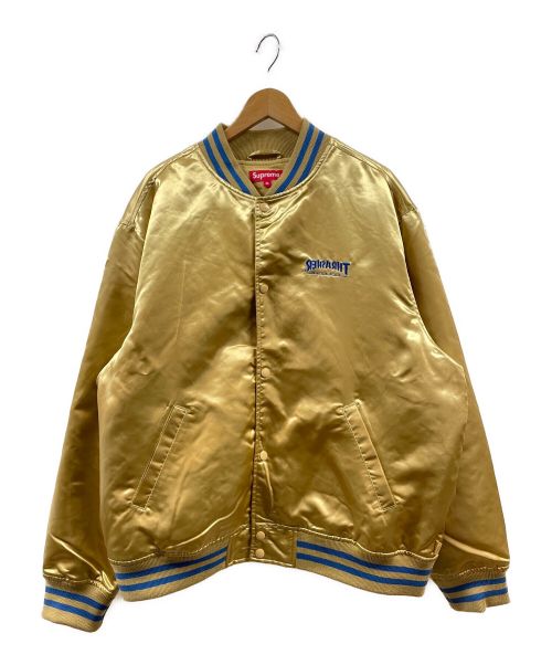 SUPREME（シュプリーム）SUPREME (シュプリーム) Satin Varsity Jacket ゴールド サイズ:XLの古着・服飾アイテム
