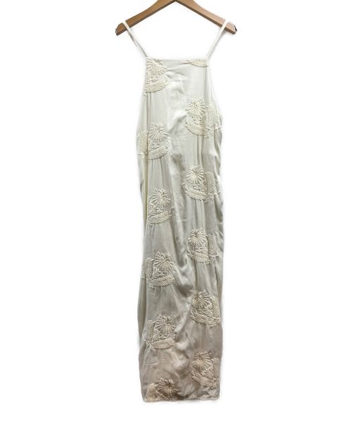 MACPHEE（マカフィー）MACPHEE (マカフィー) コットンフラワーエンブロイダリー キャミソールワンピース ホワイト サイズ:36の古着・服飾アイテム