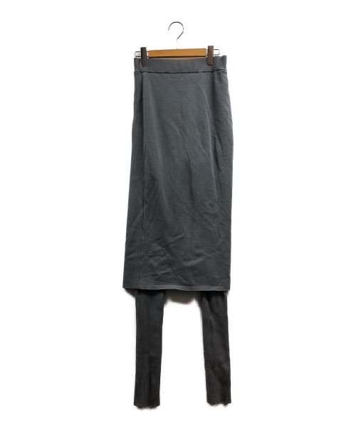 arc（アーク）arc (アーク) リブニットレギンス付きスカート グレー サイズ:38の古着・服飾アイテム