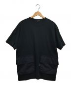 COMME des GARCONS HOMME（コムデギャルソン オム）の古着「綿度詰天竺ポケットTシャツ」｜ブラック