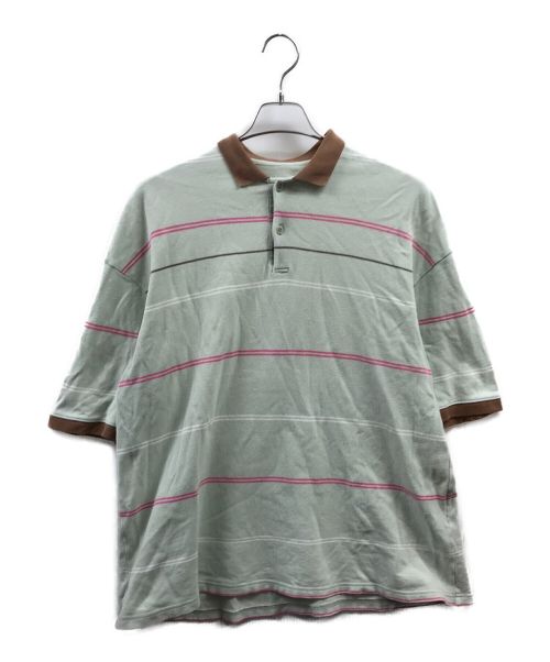 KAPITAL（キャピタル）KAPITAL (キャピタル) タッキー鹿の子ボーダーBOXポロシャツ ベージュ サイズ:3の古着・服飾アイテム
