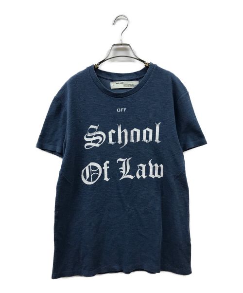 OFFWHITE（オフホワイト）OFFWHITE (オフホワイト) SCHOOL OF LAW Tシャツ ネイビー サイズ:Sの古着・服飾アイテム