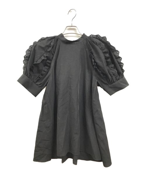 CELFORD（セルフォード）CELFORD (セルフォード) スカラップフリルバックリボンブラウス ブラック サイズ:1の古着・服飾アイテム