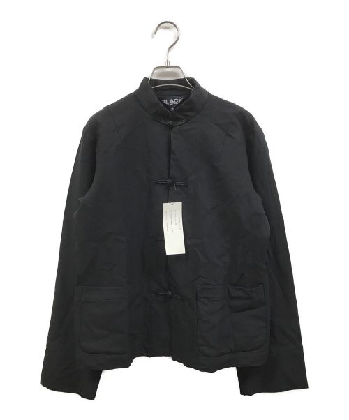 BLACK COMME des GARCONS（ブラック コムデギャルソン）BLACK COMME des GARCONS (ブラックコムデギャルソン) 製品染めチャイナジャケット ブラック サイズ:Sの古着・服飾アイテム
