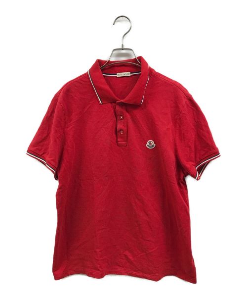 MONCLER（モンクレール）MONCLER (モンクレール) ワッペンポロシャツ レッド サイズ:Lの古着・服飾アイテム