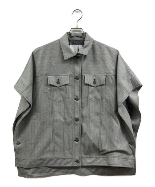 C+（シー）C+ (シー) ウールストレッチジャケット グレー サイズ:38 未使用品の古着・服飾アイテム