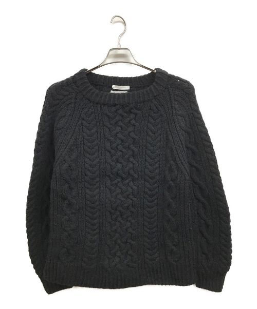 GALERIE VIE（ギャルリーヴィー）GALERIE VIE (ギャルリーヴィー) Fisherman knit ブラック サイズ:Sの古着・服飾アイテム