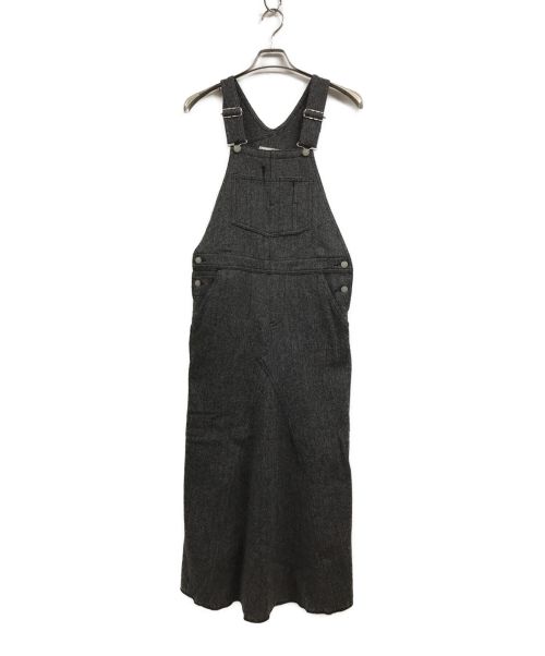 UNION LAUNCH（ユニオンランチ）UNION LAUNCH (ユニオンランチ) ヘリンボーンツイードオーバーオールフレアスカート グレー サイズ:XSの古着・服飾アイテム