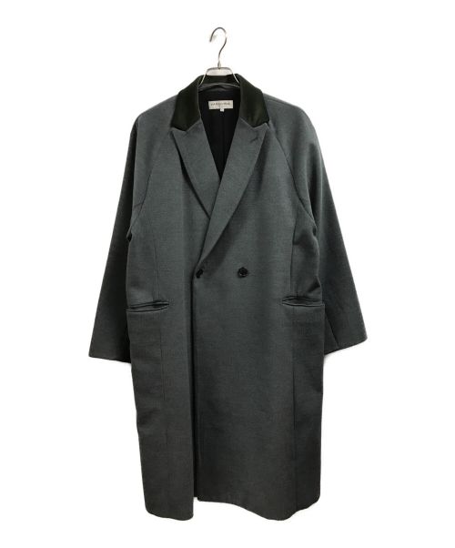 VANQUISH（ヴァンキッシュ）VANQUISH (ヴァンキッシュ) Over sized double Chester Coat グレー サイズ:Lの古着・服飾アイテム