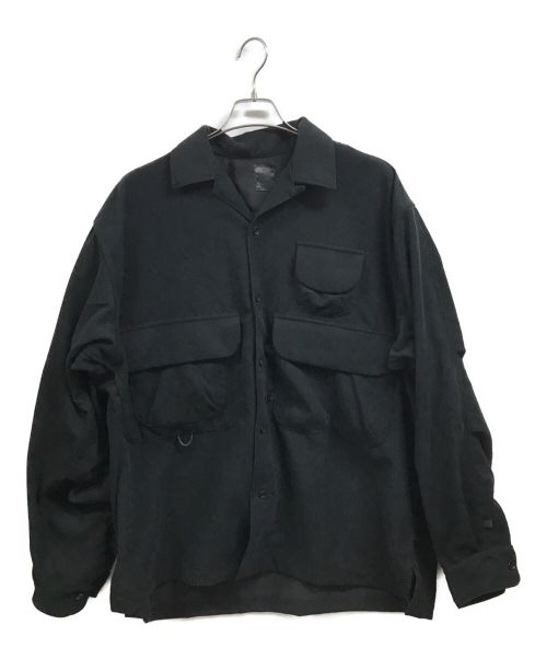 DAIWA PIER39（ダイワ ピア39）DAIWA PIER39 (ダイワ ピア39) TECH FISHERMAN'S OPEN COLLAR SHIRTS ブラック サイズ:Lの古着・服飾アイテム