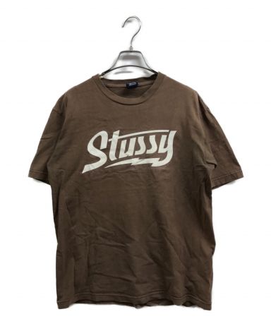 《USA製》80sステューシー STUSSY☆Tシャツ L ブラウン T593