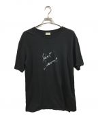 Saint Laurent Parisサンローランパリ）の古着「ロゴプリントTシャツ」｜ブラック
