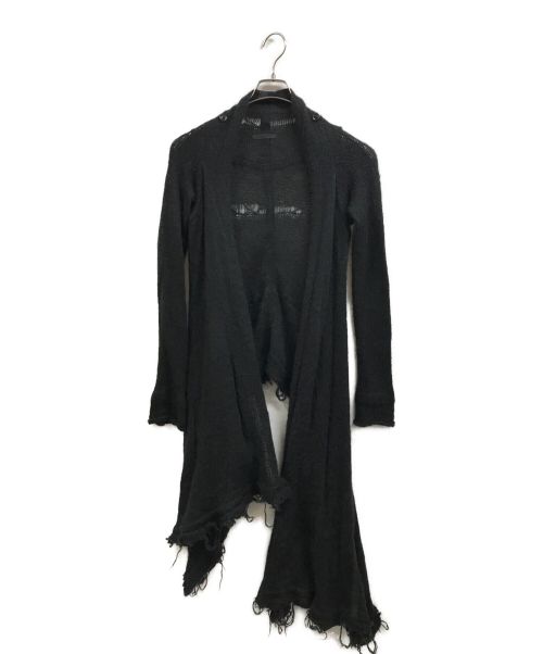 KMRII（ケムリ）KMRII (ケムリ) モヘアダメージカーディガン ブラック サイズ:不明の古着・服飾アイテム