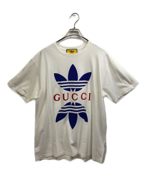 Adida（アディダス）Adida (アディダス) GUCCI (グッチ) プリントTシャツ ホワイト サイズ:XLの古着・服飾アイテム