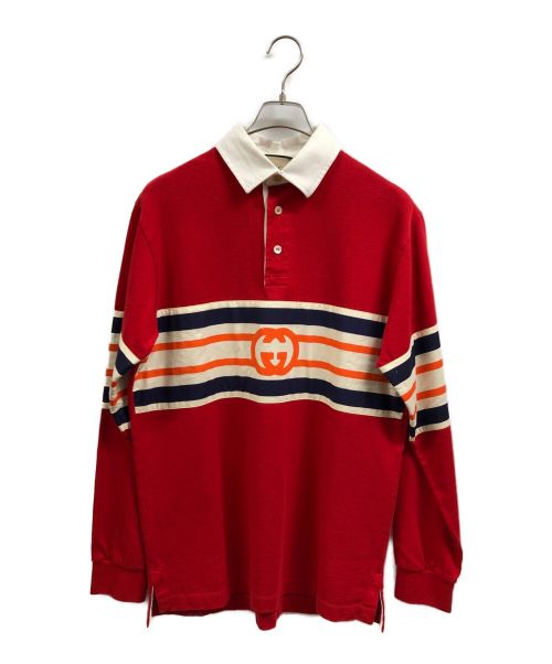 GUCCI（グッチ）GUCCI (グッチ) RED POLO SHIRT WITH LONG SLEEVES レッド サイズ:XSの古着・服飾アイテム