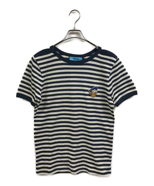 GUCCI（グッチ）GUCCI (グッチ) DISNEY (ディズニー) ドナルドダック Striped T-Shirt ネイビー サイズ:Sの古着・服飾アイテム