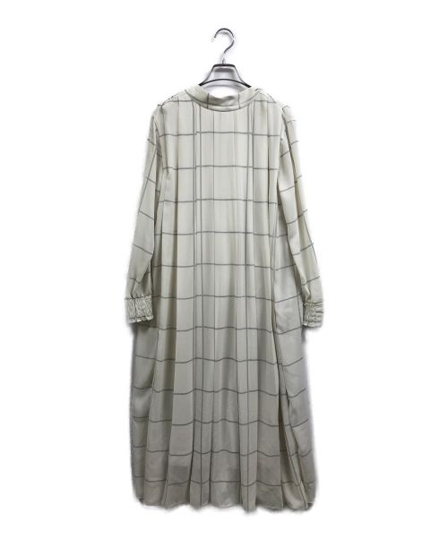 CELFORD（セルフォード）CELFORD (セルフォード) 2wayプリントプリーツワンピース ホワイト サイズ:38の古着・服飾アイテム