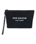 Saint Laurent Parisサンローランパリ）の古着「RIVE GAUCHEクラッチバッグ」｜ブラック