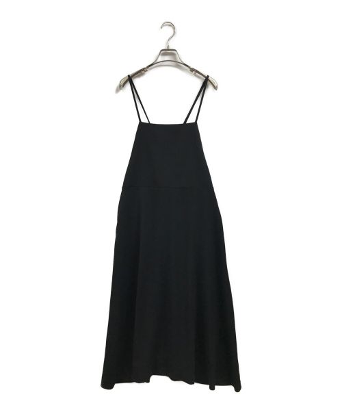 comme ca（コムサ）COMME CA (コムサ) ニュアンスジョーゼット ジャンパースカート ブラック サイズ:9の古着・服飾アイテム