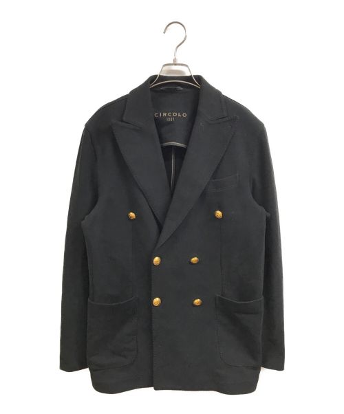 CIRCOLO 1901（チルコロ1901）Circolo 1901 (チルコロ1901) メタル 6B ジャージー ジャケット ブラック サイズ:48の古着・服飾アイテム