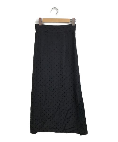 BACCA（バッカ）BACCA (バッカ) シャドードット ロングセミタイトスカート ブラック サイズ:36の古着・服飾アイテム
