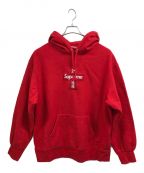 SUPREMEシュプリーム）の古着「Cross Box Logo Hooded Sweatshirt」｜レッド
